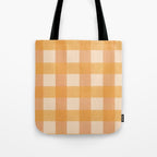 Orange Plaid Tote Bag Gallery Image 1