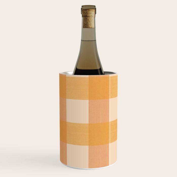 Orange Plaid Wine Chiller Gallery Image 1