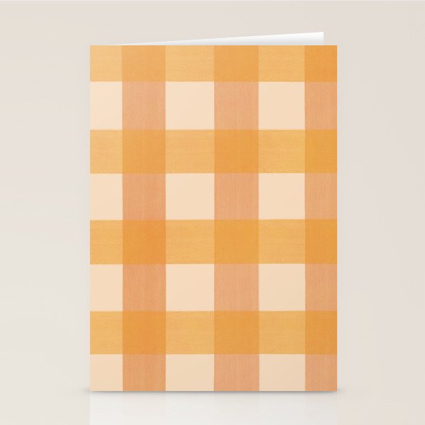 Orange Plaid Stationery Card Gallery Image 2