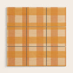 Orange Plaid Wood Wall Art Gallery Image 1