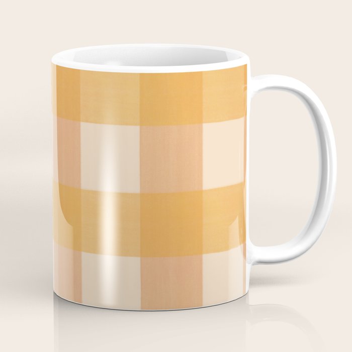 Orange Plaid Coffee Mug Gallery Image 1