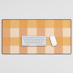 Orange Plaid Desk Mat Gallery Image 1