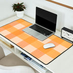 Orange Plaid Desk Mat Gallery Image 2