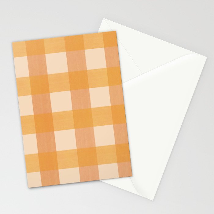 Orange Plaid Stationery Card Gallery Image 2