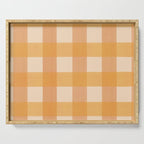 Orange Plaid Serving Tray Gallery Image 1