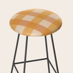 Orange Plaid Stool Gallery Image 2
