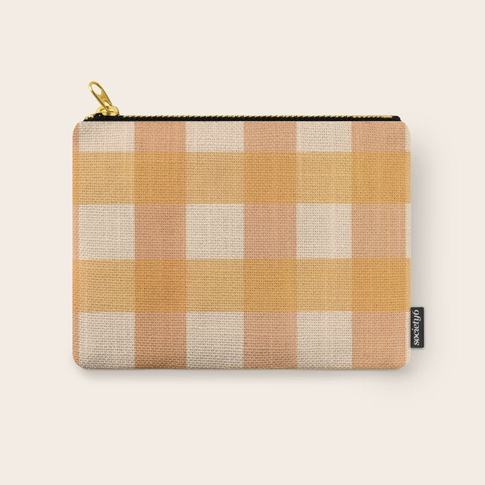 Orange Plaid Carry All Pouch Gallery Image 1