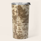 Antique 19th Century French Toile de Jouy Travel Mug Gallery Image 2