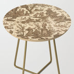 Antique 19th Century French Toile de Jouy Side Table Gallery Image 2