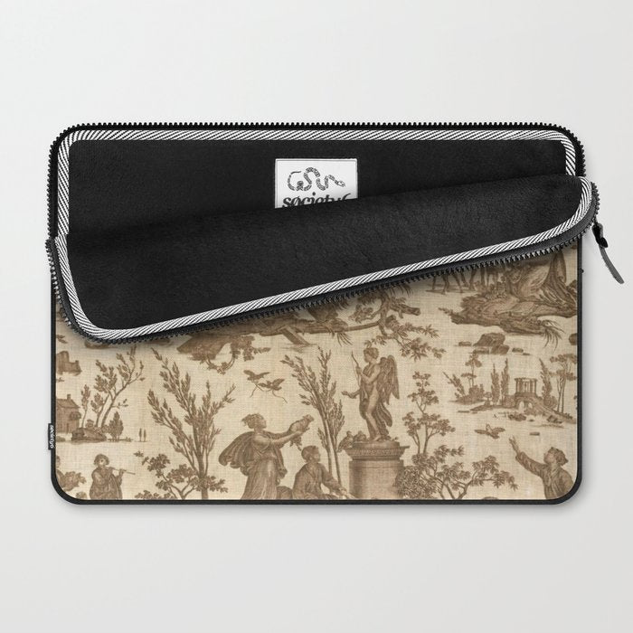 Antique 19th Century French Toile de Jouy Laptop Sleeve Gallery Image 2