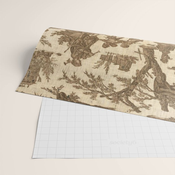 Antique 19th Century French Toile de Jouy Wrapping Paper Gallery Image 2