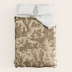 Antique 19th Century French Toile de Jouy Duvet Cover Gallery Image 6