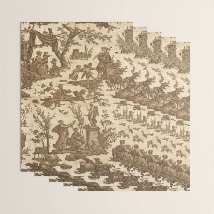 Antique 19th Century French Toile de Jouy Wrapping Paper Gallery Image 3