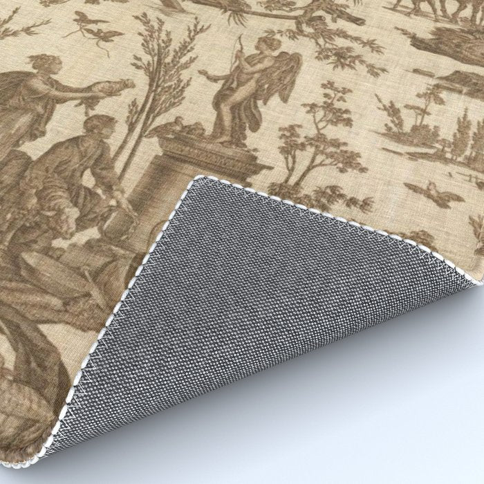 Antique 19th Century French Toile de Jouy Rug Gallery Image 4