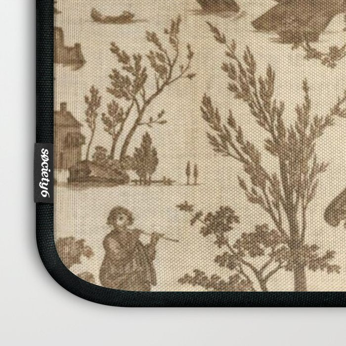 Antique 19th Century French Toile de Jouy Laptop Sleeve Gallery Image 3