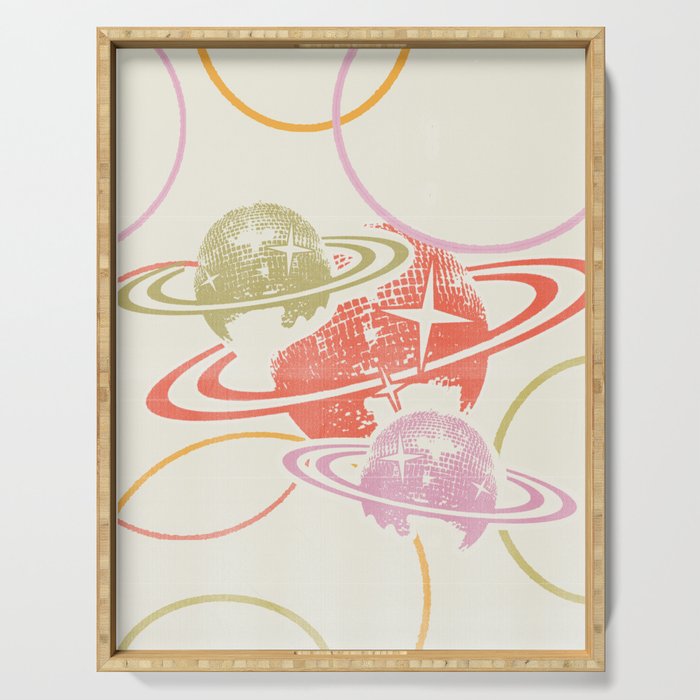 Disco On Saturn Serving Tray Gallery Image 1