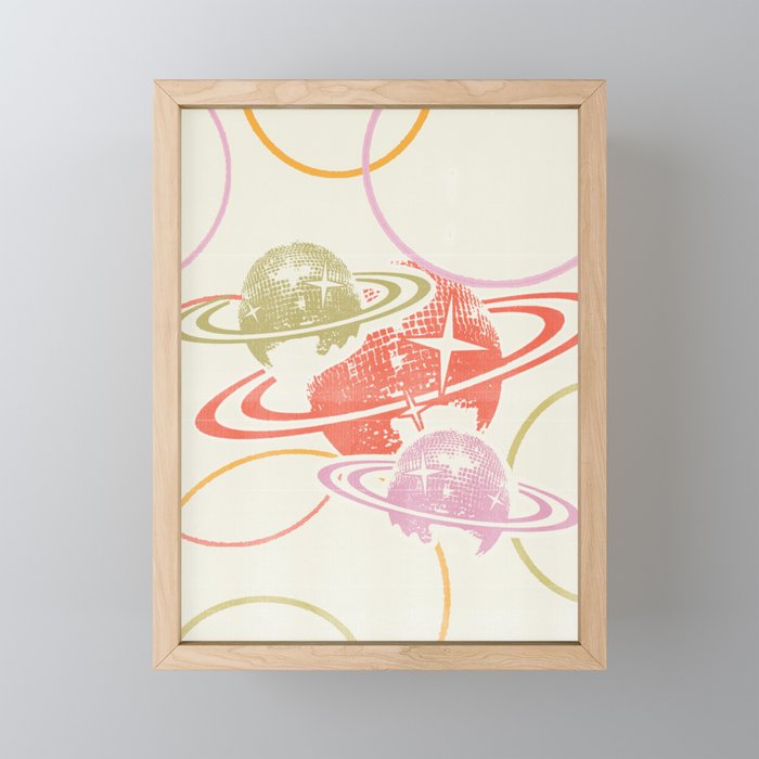 Disco On Saturn Mini Art Print Gallery Image 1