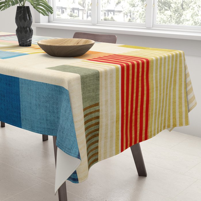 Colorful Geometric Modern Design Art II Tablecloth Gallery Image 3