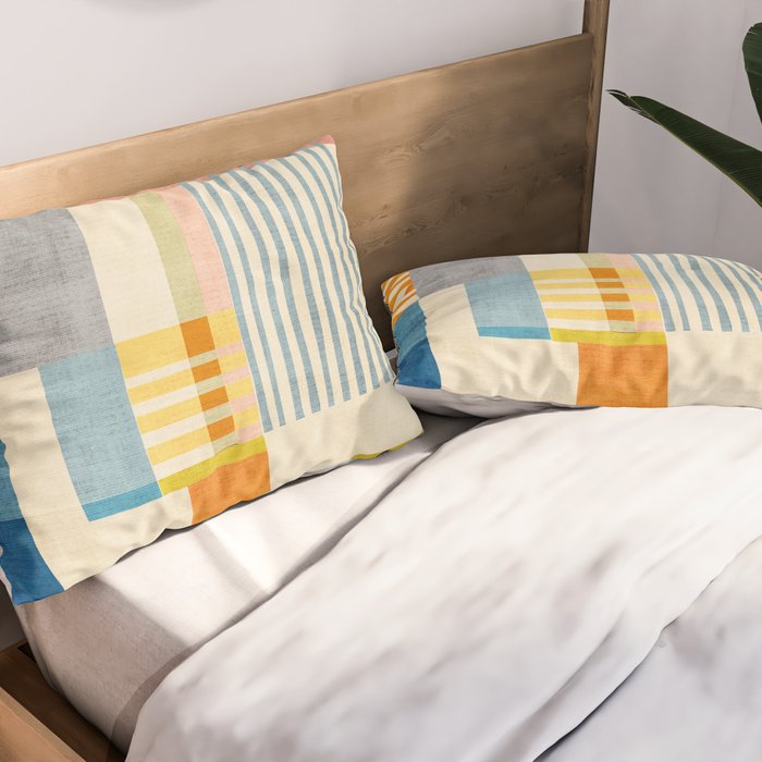 Colorful Geometric Modern Design Art II Pillow Sham Gallery Image 2