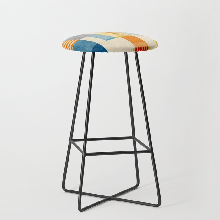 Colorful Geometric Modern Design Art II Stool Gallery Image 1