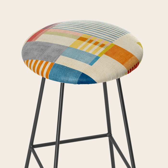 Colorful Geometric Modern Design Art II Stool Gallery Image 2