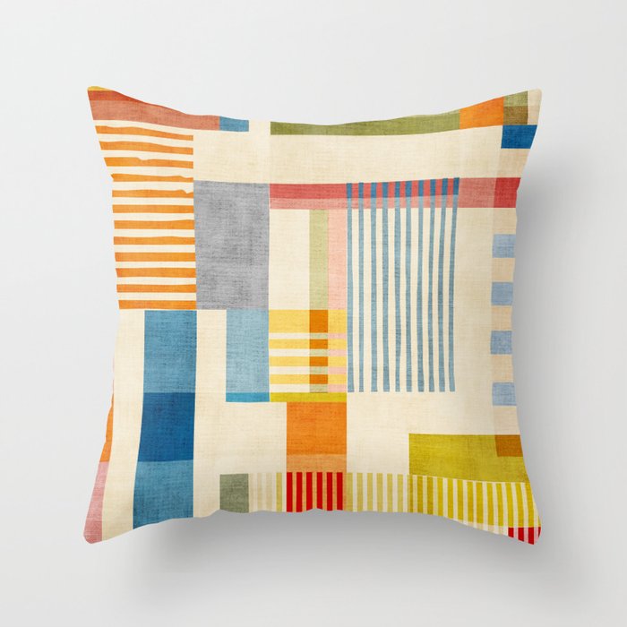Colorful Geometric Modern Design Art II Throw Pillow Gallery Image 6