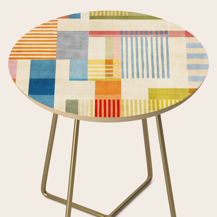 Colorful Geometric Modern Design Art II Side Table Gallery Image 2
