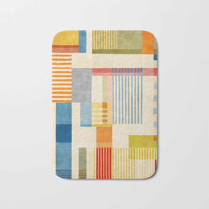 Colorful Geometric Modern Design Art II Bath Mat Gallery Image 1