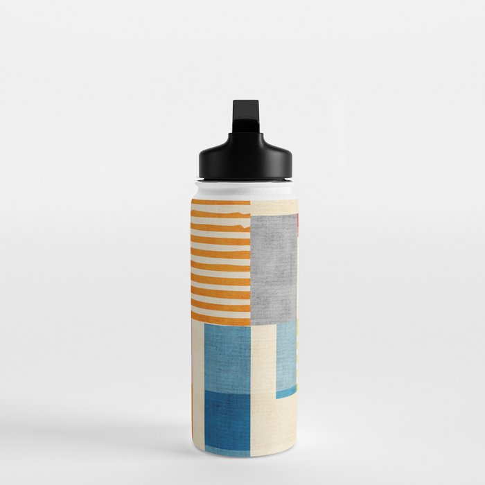 Colorful Geometric Modern Design Art II Water Bottle Gallery Image 3