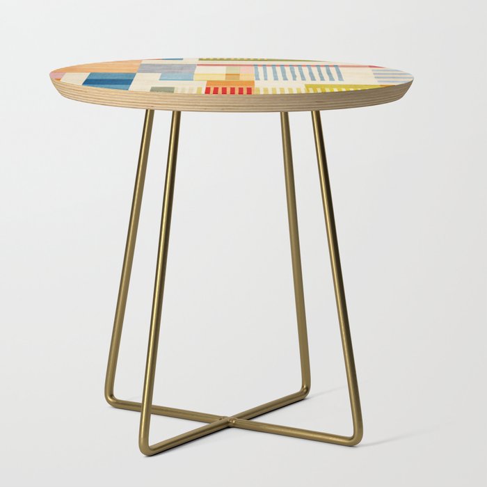 Colorful Geometric Modern Design Art II Side Table Gallery Image 1