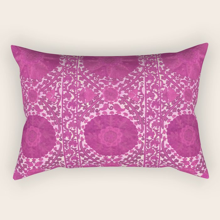 Pink Vintage Rug Rectangular Pillow Gallery Image 2