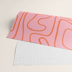 Abstract Line Pink and Orange Wrapping Paper Gallery Image 2