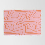 Abstract Line Pink and Orange Rug Gallery Image 2
