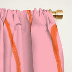 Abstract Line Pink and Orange Window Curtain Gallery Image 2