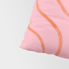 Abstract Line Pink and Orange Pillow Sham Gallery Image 4