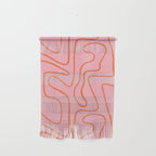 Abstract Line Pink and Orange Wall Hanging Gallery Image 1