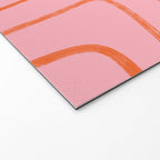 Abstract Line Pink and Orange Welcome Mat Gallery Image 2