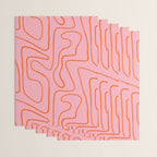 Abstract Line Pink and Orange Wrapping Paper Gallery Image 3