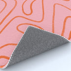 Abstract Line Pink and Orange Rug Gallery Image 4