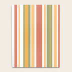 Retro Stripes 2 - Mid Century Modern 50s 60s 70s Pattern in Green, Orange, Yellow, and White Notebook Gallery Image 4