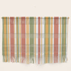 Retro Stripes 2 - Mid Century Modern 50s 60s 70s Pattern in Green, Orange, Yellow, and White Wall Hanging Gallery Image 1