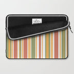 Retro Stripes 2 - Mid Century Modern 50s 60s 70s Pattern in Green, Orange, Yellow, and White Laptop Sleeve Gallery Image 2