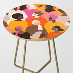 Female diverse faces pink Side Table Gallery Image 2