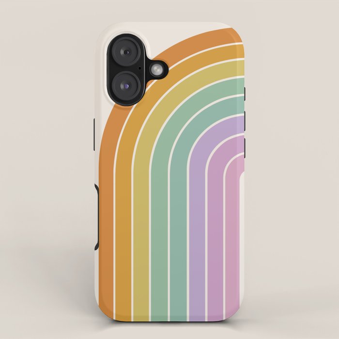 Gradient Arch XV Tropical Mid Century Modern Rainbow iPhone Case Gallery Image 1