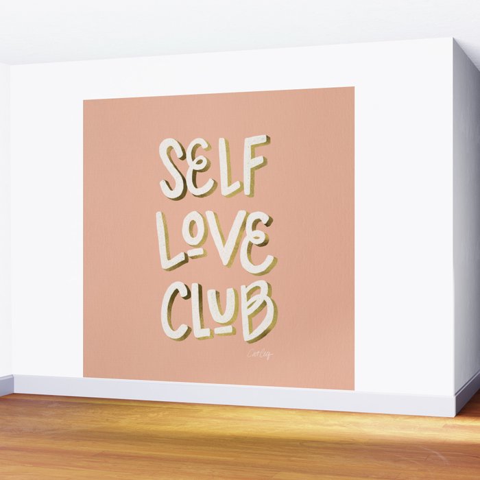 Self Love Club - Blush & Gold Palette Wall Mural Gallery Image 2