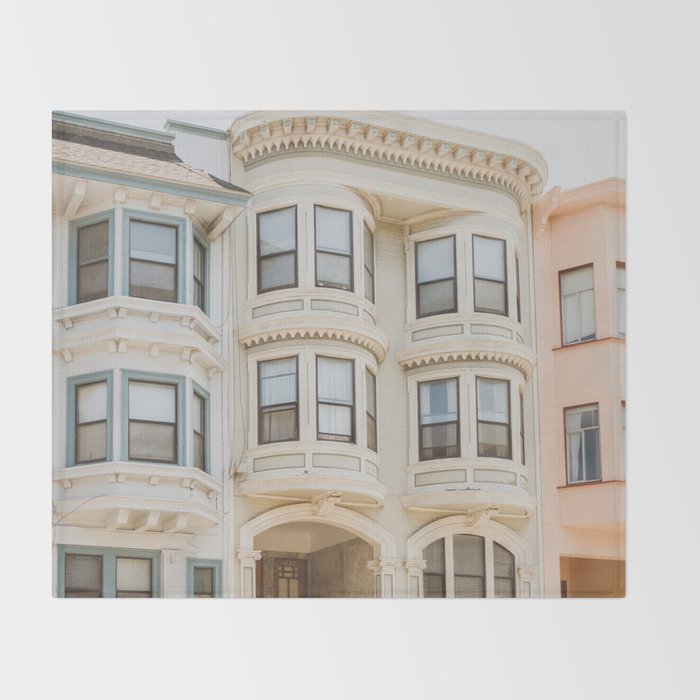 San Francisco Pastels Throw Blanket Gallery Image 2