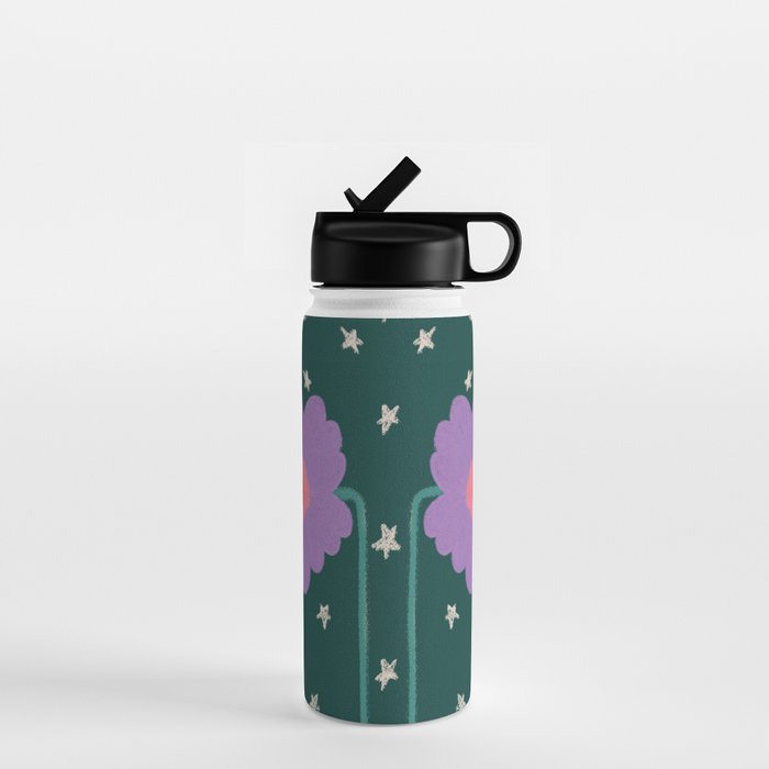 Twin Textured Flower  Water Bottle Gallery Image 1