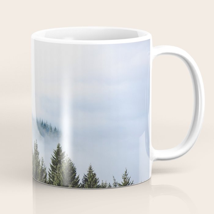 Pacific Northwest Forest Fog - Nature Photography Coffee Mug Gallery Image 1