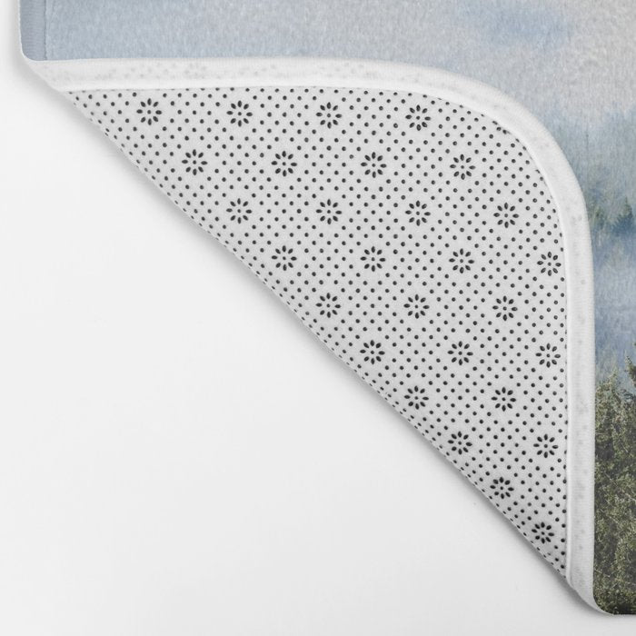 Pacific Northwest Forest Fog - Nature Photography Bath Mat Gallery Image 2