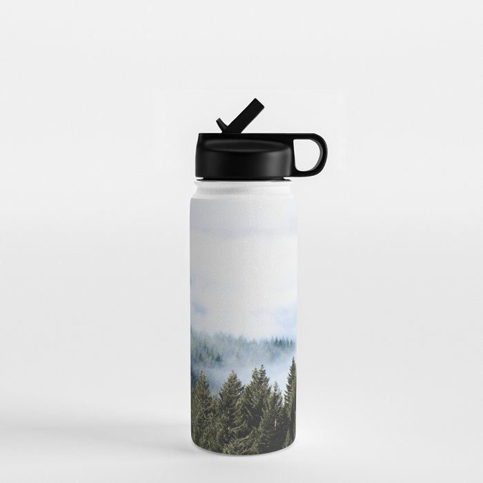 Pacific Northwest Forest Fog - Nature Photography Water Bottle Gallery Image 1